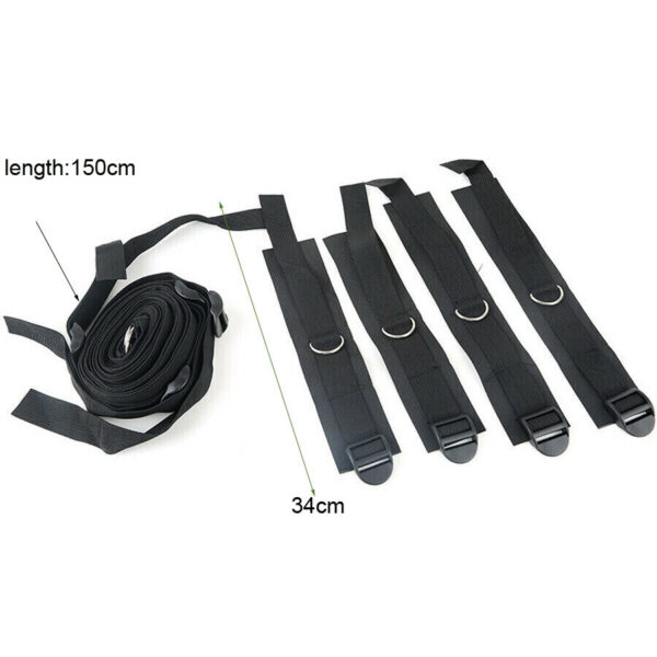 Under Bed Restraint System BDSM Mattress Bondage Wrist Ankle Straps Handcuffs - Image 5