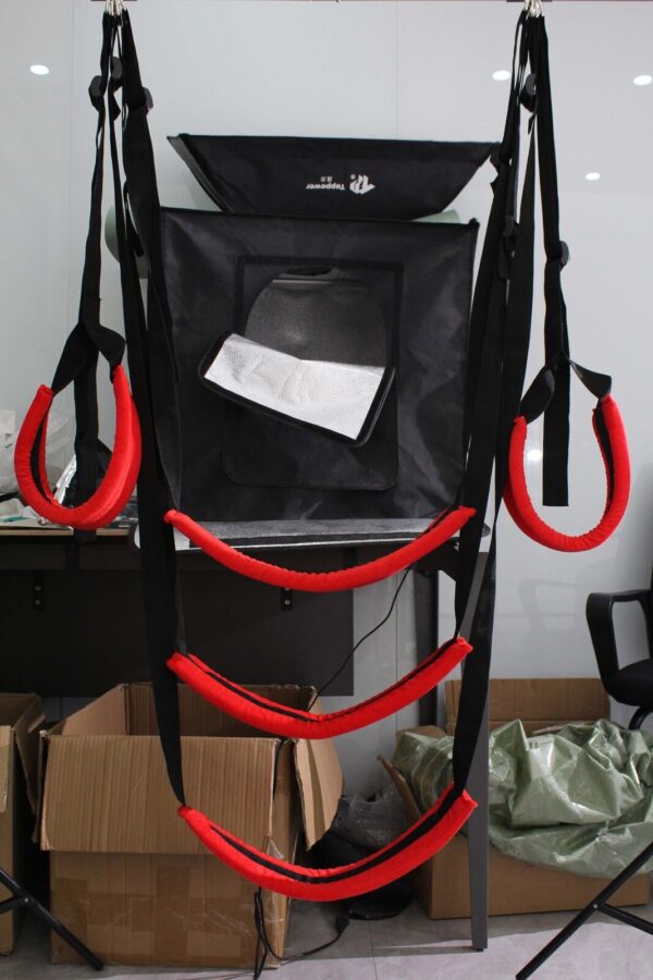 Spinning Hanging Love Sex Sling Swing with Seat Swivel Frame Leg Spreader Belt - Image 10