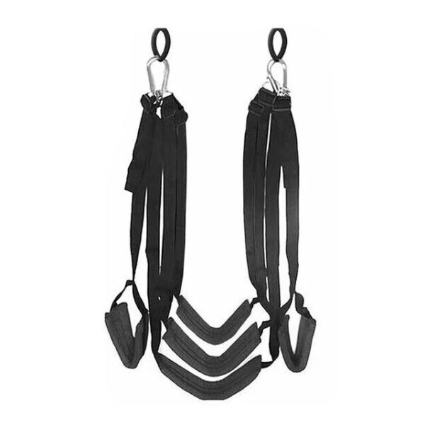 Spinning Hanging Love Sex Sling Swing with Seat Swivel Frame Leg Spreader Belt - Image 11