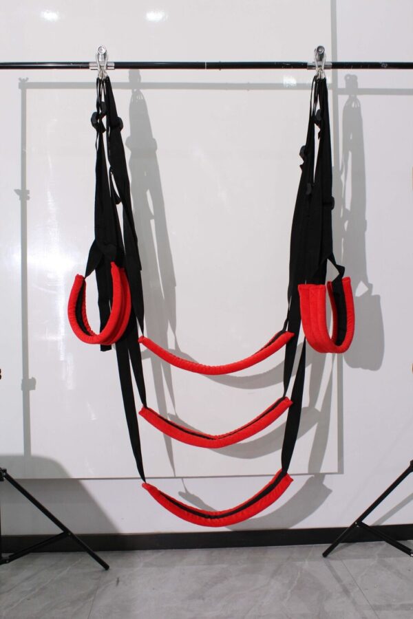 Spinning Hanging Love Sex Sling Swing with Seat Swivel Frame Leg Spreader Belt - Image 12