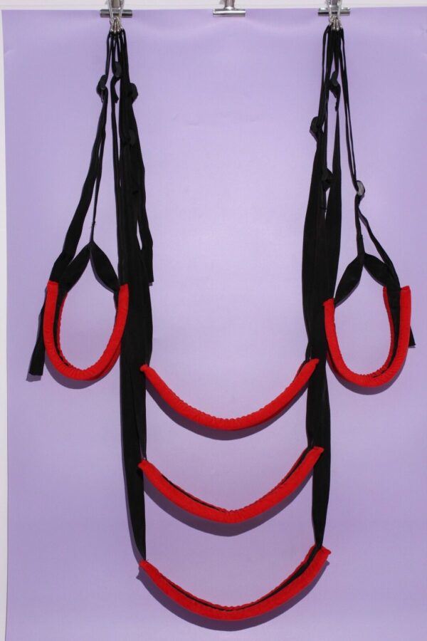 Spinning Hanging Love Sex Sling Swing with Seat Swivel Frame Leg Spreader Belt - Image 14