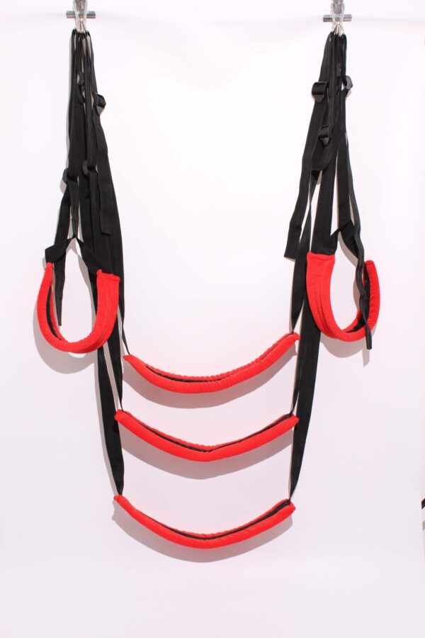 Spinning Hanging Love Sex Sling Swing with Seat Swivel Frame Leg Spreader Belt - Image 16
