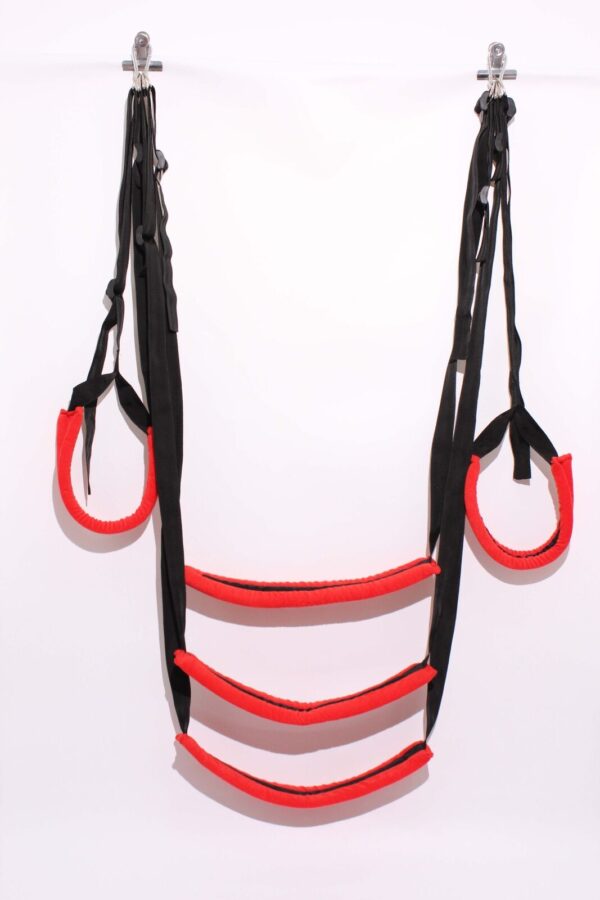 Spinning Hanging Love Sex Sling Swing with Seat Swivel Frame Leg Spreader Belt - Image 17