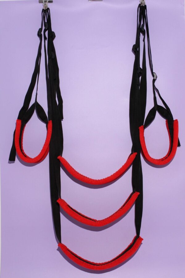 Spinning Hanging Love Sex Sling Swing with Seat Swivel Frame Leg Spreader Belt - Image 18